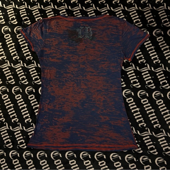 Red and blue blinged y2k fitted t-shirt!!! - Picture 2 of 4